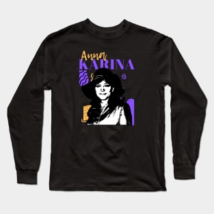 Anna karina retro style Long Sleeve T-Shirt